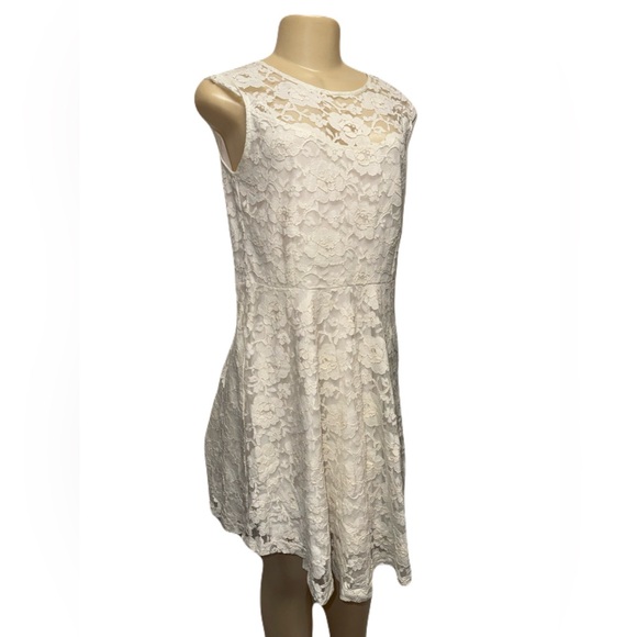 π Zink London Women's Off-White Skater Dress Size Large πβββ - Picture 9 of 12